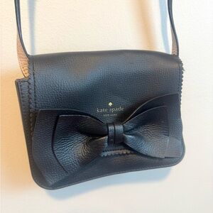 Kate Spade Black Crossbody Bag with Bow Accent